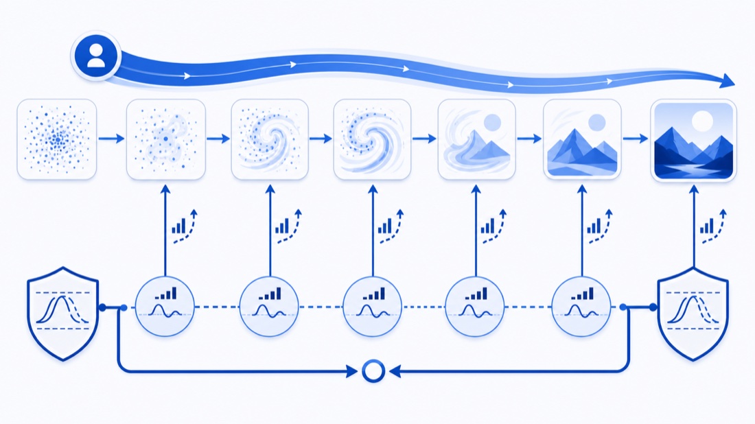 AC-Flow: a critic gives feedback at intermediate timesteps of the flow-matching trajectory